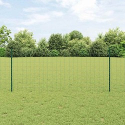 Set de clôture de jardin Set de 2 Vert Acier 25 x 1 m Durable 