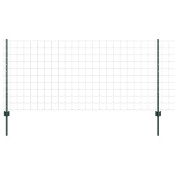 Set de clôture de jardin Set de 2 Vert Acier 25 x 1 m Durable 
