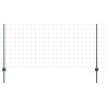 Set de clôture de jardin Set de 2 Vert Acier 25 x 1 m Durable 