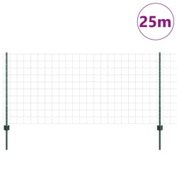 Set de clôture de jardin Set de 2 Vert Acier 25 x 1 m Durable 