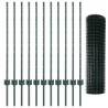 Set de clôture de jardin Set de 2 Vert Acier 25 x 1 m Durable 