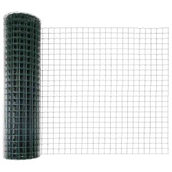 Set de clôture de jardin Set de 2 Vert Acier 25 x 1 m Durable 