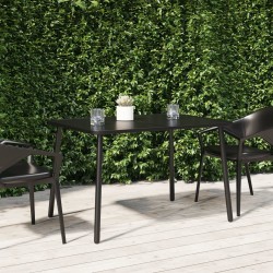 Table de jardin anthracite 110x80x71 cm acier 