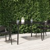 Table de jardin anthracite 110x80x71 cm acier 