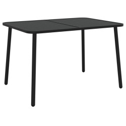 Table de jardin anthracite 110x80x71 cm acier 