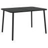 Table de jardin anthracite 110x80x71 cm acier 