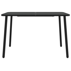 Table de jardin anthracite 110x80x71 cm acier 