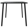 Table de jardin anthracite 110x80x71 cm acier 