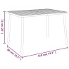 Table de jardin anthracite 110x80x71 cm acier 