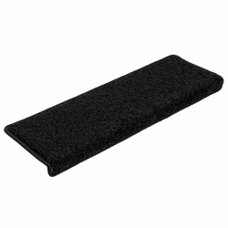 Tapis d'escalier 20 pcs 65x21x4 cm noir 