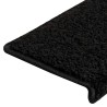 Tapis d'escalier 20 pcs 65x21x4 cm noir 