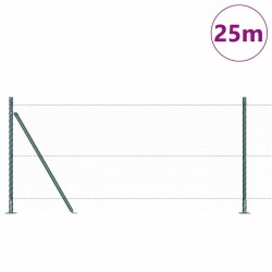 Clôture hexagonale verte 0.8x25 m en acier 