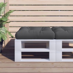 Coussin de palette noir 60x60x12 cm tissu 