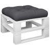 Coussin de palette noir 60x60x12 cm tissu 