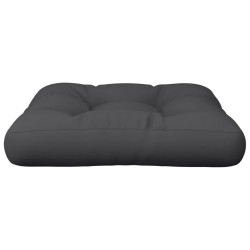 Coussin de palette noir 60x60x12 cm tissu 