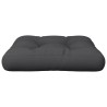 Coussin de palette noir 60x60x12 cm tissu 