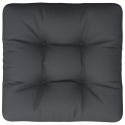 Coussin de palette noir 60x60x12 cm tissu 