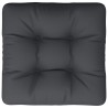 Coussin de palette noir 60x60x12 cm tissu 