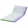 Coussins de Matelas Blanc et vert 120 x 200 cm 