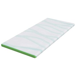 Coussins de Matelas Blanc et vert 120 x 200 cm 