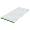 Coussins de Matelas Blanc et vert 120 x 200 cm 