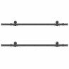 Kit de quincaillerie de porte coulissante 305 cm acier noir 