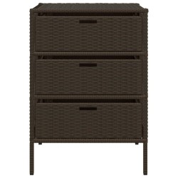 Armoire de rangement de jardin marron 55x59x80cm résine tressée 