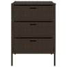 Armoire de rangement de jardin marron 55x59x80cm résine tressée 