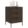 Armoire de rangement de jardin marron 55x59x80cm résine tressée 