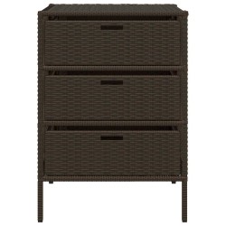 Armoire de rangement de jardin marron 55x59x80cm résine tressée 