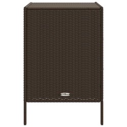 Armoire de rangement de jardin marron 55x59x80cm résine tressée 