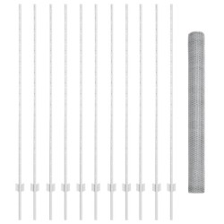 Set de clôtures de jardin Set de 2 Acier galvanisé Moyen Durable 