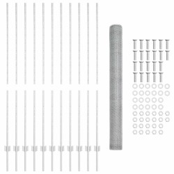 Set de clôtures de jardin Set de 2 Acier galvanisé Moyen Durable 