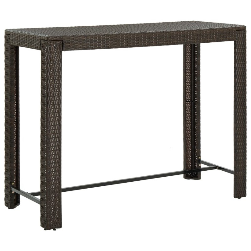 Table de bar de jardin Marron 140,5x60,5x110,5cm Résine tressée Table de bar de jardin Marron 140,5x60,5x110,5cm Résine tressée