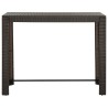 Table de bar de jardin Marron 140,5x60,5x110,5cm Résine tressée 