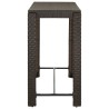 Table de bar de jardin Marron 140,5x60,5x110,5cm Résine tressée 
