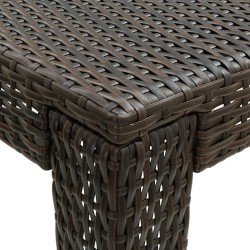 Table de bar de jardin Marron 140,5x60,5x110,5cm Résine tressée 