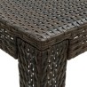 Table de bar de jardin Marron 140,5x60,5x110,5cm Résine tressée 