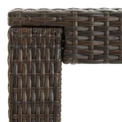 Table de bar de jardin Marron 140,5x60,5x110,5cm Résine tressée 