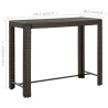 Table de bar de jardin Marron 140,5x60,5x110,5cm Résine tressée 