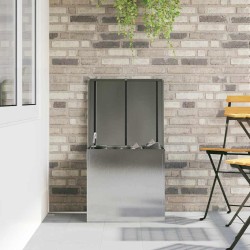 Coffre de rangement extérieur - Argent - 55 x 50,5 x 50 cm - Acier inoxydable 