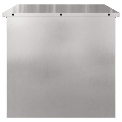 Coffre de rangement extérieur - Argent - 55 x 50,5 x 50 cm - Acier inoxydable 