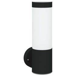 Appliques murales extérieur 2 pcs Acier inoxydable noir IP44 