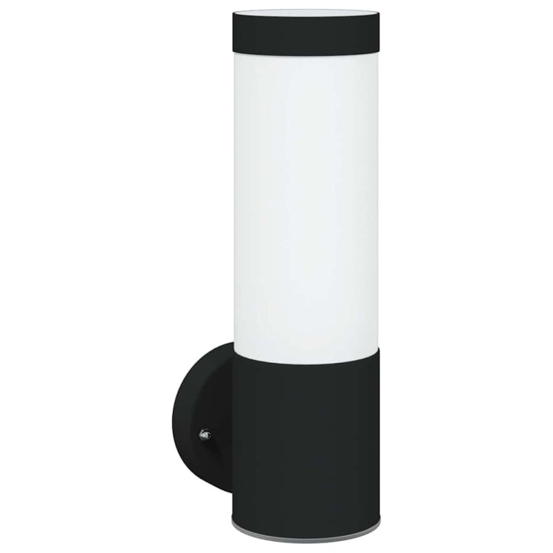 Appliques murales extérieur 2 pcs Acier inoxydable noir IP44 