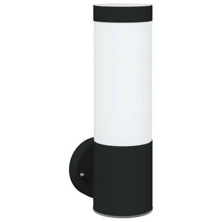 Appliques murales extérieur 2 pcs Acier inoxydable noir IP44 