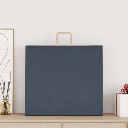 Sacs en papier 250 pcs avec poignées bleu 54x15x49 cm 