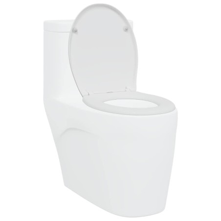 Siège de toilette à libération rapide avec fermeture douce en duroplast blanc 