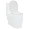 Siège de toilette à libération rapide avec fermeture douce en duroplast blanc 