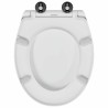 Siège de toilette à libération rapide avec fermeture douce en duroplast blanc 