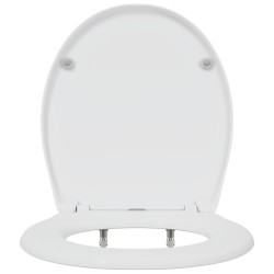 Siège de toilette à libération rapide avec fermeture douce en duroplast blanc 